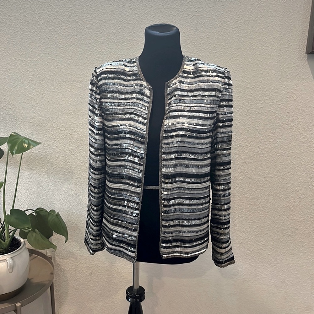 Scala Vintage Hand beaded Sequin Jacket